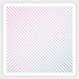 Airy Pink Purple Blue Grid Gradient - Bisexual Colors - Bi Flag Sticker